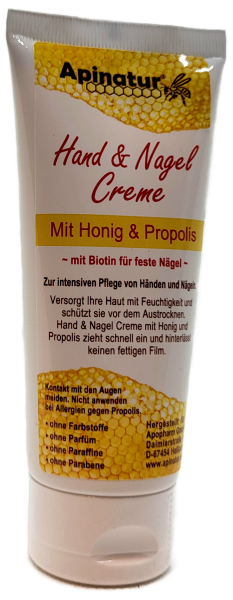Hand- und Nagelcreme mit Honig und Propolis